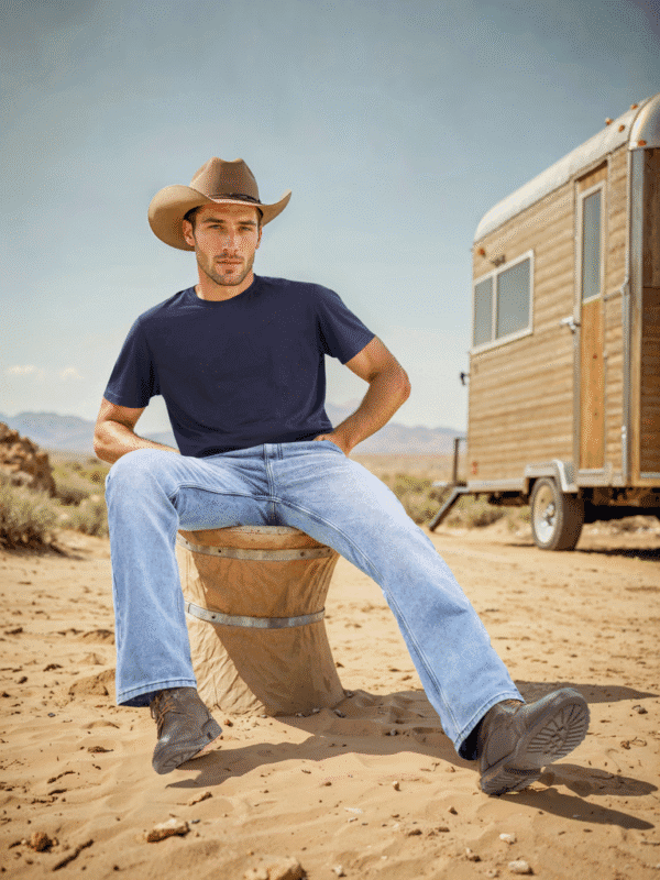 Model in desert scene for Celio campaign